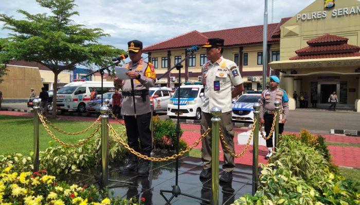 Kapolres Serang Pimpin Apel Gerar Pasukan Ops Ketupat Maung 2025