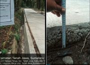 Pengerjaan Rekonstruksi jalan Jurusan Maligas Tongah – Tonduhan Kecamatan Tanah Jawa Ketebalanya Di pertanyakan Warga setempat.