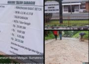 Di Duga Camat Bosar Maligas Tidak Ikut Serta Pengawasan Dalam Pembangunan Pengerasan Rabat Beton di Nagori Talun Saragih